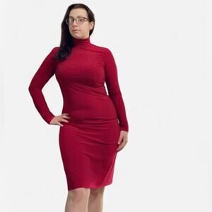 Norma Kamali midi dress Zipper turtleneck